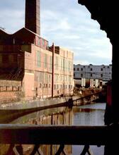 Old River Soar below Great Central Viaduct at Braunstone Gate, Leicester. 1984