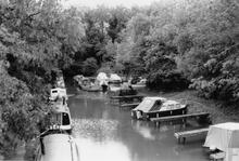Basin at the bottom of the inclined planes. Ca 1970