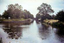 Looking south along the artificial cut from the junction with the River Wreak. 27th July 1974