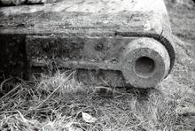 Pintle of old lock gate Stockton. January 1969