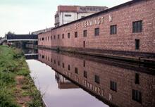 “Flavel of Leamington” factory alongside the canal. 1978