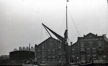 Sailing Vessel - single mast with Burtons Mill visible
