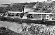 Steam launch “Ros-na-Righ” on River Boyne, Ireland, c.1910
