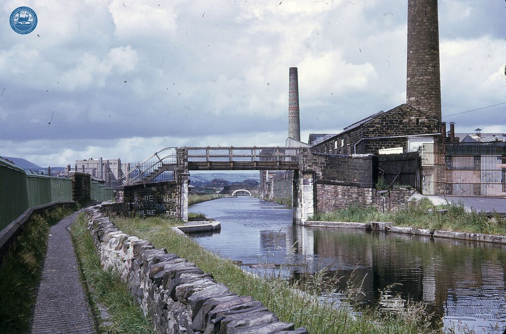 Leeds and Liverpool canal. bridges looking north. Burnley 9 July 1974 (Ref 017007E)