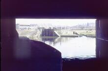 Lock 85 (bottom lock of Wigan 21), Wigan, Leeds & Liverpool Canal, March 1972