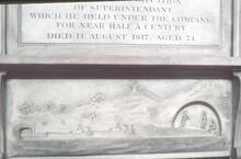 Bradford cathedral, Joseph Priestly monument (detail)