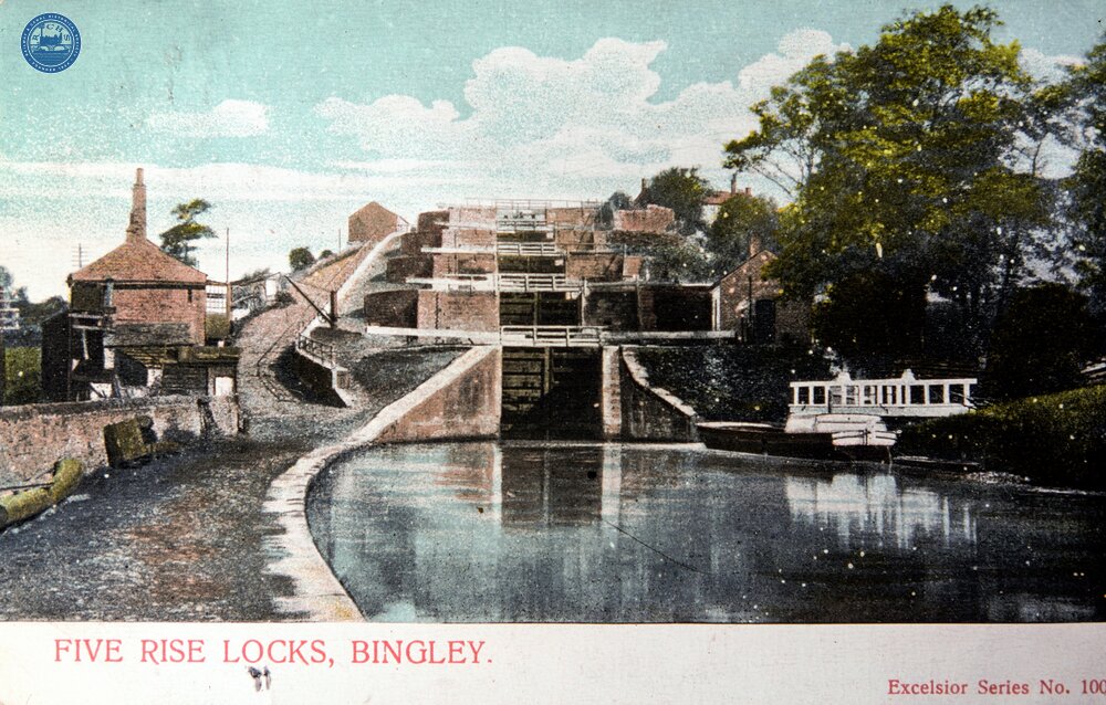 Leeds & Liverpool Canal. Bingley. Five Rise Locks.