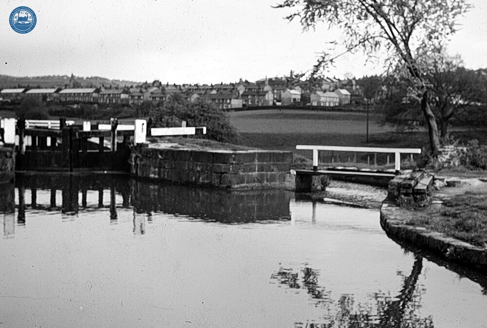 Leeds & Liverpool Canal. Hirst Wood Lock No 19, view towards Saltaire.