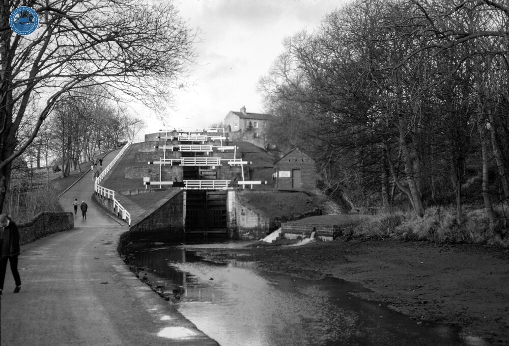 Leeds & Liverpool Canal. Bingley. Five Rise Locks. 1992