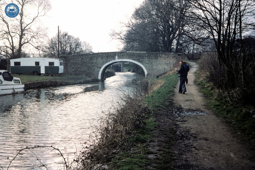 Leeds & Liverpool Canal. Bingley. Dowley Gap Changeline Bridge No 206. 1978