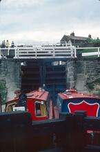 Leeds & Liverpool Canal. Bingley, Five Rise locks. 1980