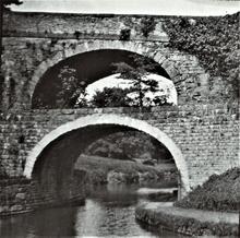 Leeds & Liverpool Canal: Marton. Double-arch bridge No 161