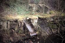 Leeds & Liverpool Canal. Skipton. Springs Branch. Loading chute. 1978