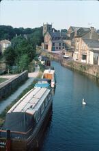 Leeds & Liverpool Canal, Skipton. Springs Branch. Moorings 1976