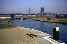 Short boat A39 above Poolstock Bottom Lock, Leeds & Liverpool Canal Leigh Branch, March 1972