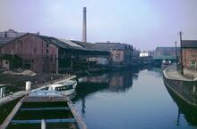 BW yard at Wigan, above Bridge 51, Leeds & Liverpool Canal, March 1972