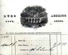 Dues Note for Agbrigg Locks. 6th April 1841