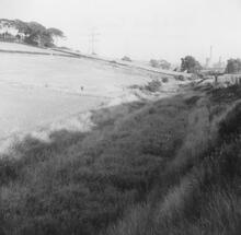Canal bed between Stanley Road Bridge and Oliver's Locks. 27/07/55. 