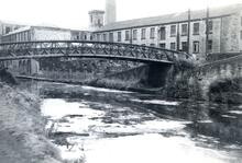 Calder & Hebble Navigation. Brighouse Basin. Change-line bridge on the west side of the basin