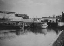 River Foss Navigation.  Castle Mill Lock. May 1957