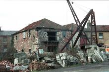 Warehouses at end of Ripon canal basin. April 1975