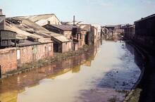 Sheffield Canal. Sheffield.  April 1981