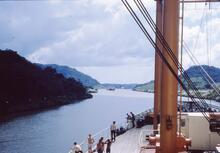 NZ1__29E Approaching  Locks Panama canal. (Ref 017915E)