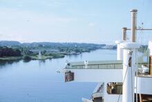 NZ1__36E Approaching locks Panama canal 17 October 1970  (Ref 017922E)