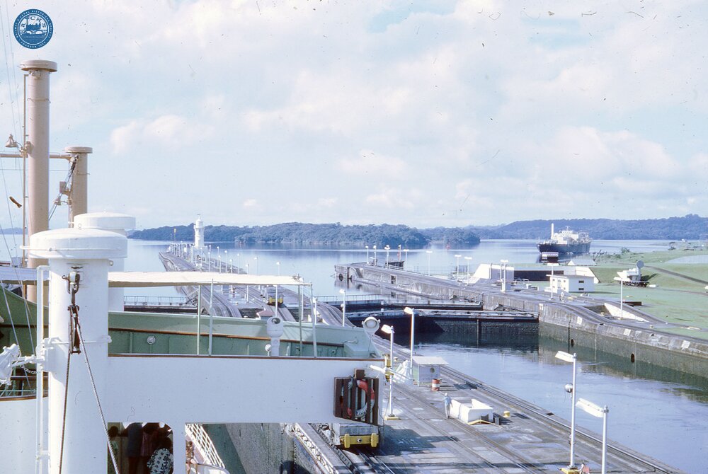 NZ1__47E ready toleave lock. Panama canal 17 October 1970  (Ref 017933E)