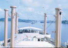 NZ1__48P leaving locks behind anama canal 17 October 1970  (Ref 017934E)