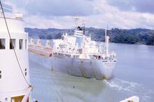 NZ1__51E passing Marilym L, Panama canal 17 October 1970   (Ref 017937E)
