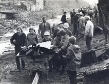 Ashton Canal. Some of the 1000 volunteer workers who completed £25,000-worth of clearance work on the Canal in March 1972. 