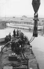 Runcorn Docks salvage operations. May 1957