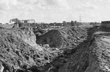 Breach just to the south of the Bollin Aqueduct. 1 September 1971