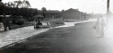 Worsley - Jonathan Horsfield's 'Elizabeth' passing Worsley coal shoot.  
