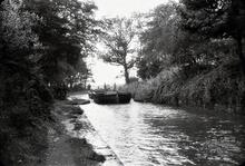 Short boat Edith towed by second boat heading north from Worsley