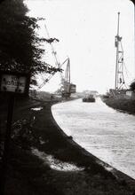 Pile driving for motorway west of Worsley