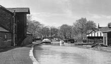 Worsley - Worsley Wharf on left, Worsley Yard on the right. 30 April 1972