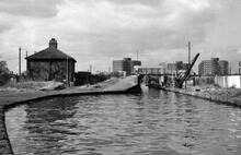 Barton Aqueduct - approach from the south-east  (1972)  [212831]