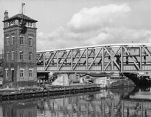 Barton Aqueduct over the Manchester Ship Canal - from the south-west  (1972)  [212834]