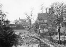 Worsley - the Packet House from Worsley Bridge on the Delph Branch  (1955)  [212844] 