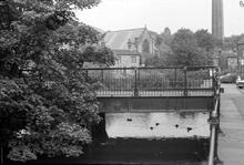Marsden. 'Closed footbridge over canal'. 1991