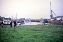 Lancaster Canal. Glasson Dock, looking towards the sea lock. 1969