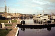 Lancaster Canal. Glasson Outer Basin & Floating Café “The Ferry Boat Inn”. 1976