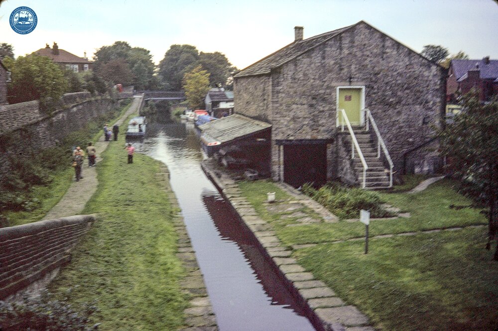 Looking south from Bridge 1 at Marple. 10 October 1982