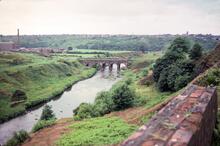 River Irwell and Prestolee Aqueduct. July 1978