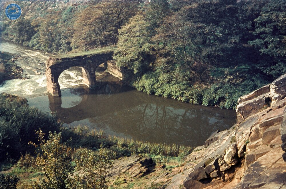 Packhorse Bridge on the River Irwell.