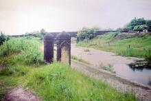Old Colliery Site Pillars. September 1978