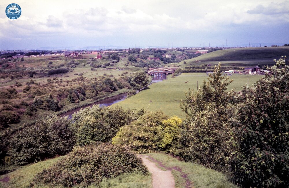 Prestolee area. View from near Farnworth railway tunnel. 04 June 1988