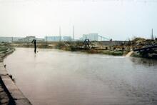 Section of canal still in water.